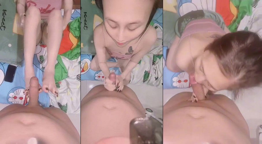 Em gái miền tây đòi dùng miệng với tay em còn dùng cả chân