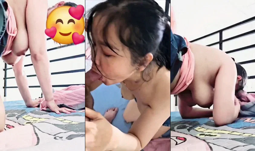 Vú to em đung đưa lúc lắc lúc bú cu